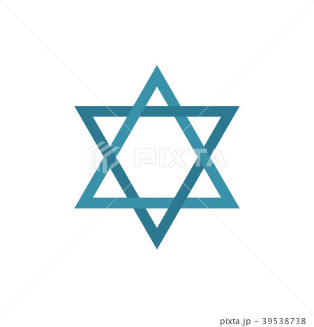 Star of david shape icon in flat design Star of david shape icon in flat design 39538738