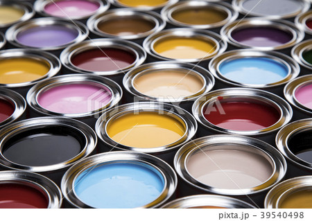 Background from multi color cans of paint Background from multi color cans of paint 39540498