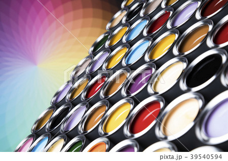 Background from multi color cans of paint Background from multi color cans of paint 39540594