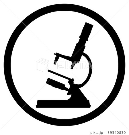 Microscope icon black white 39540830
