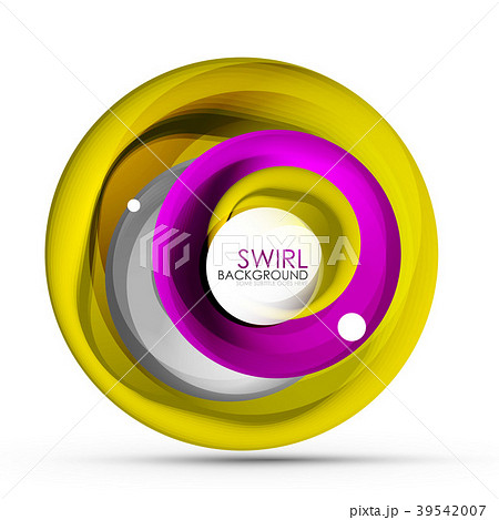 Spiral swirl flowing lines 3d vector abstract 39542007