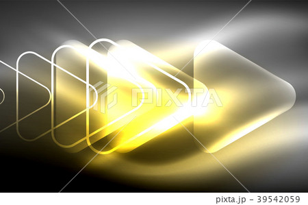 Glowing vector triangle geometric shapes in dark 39542059