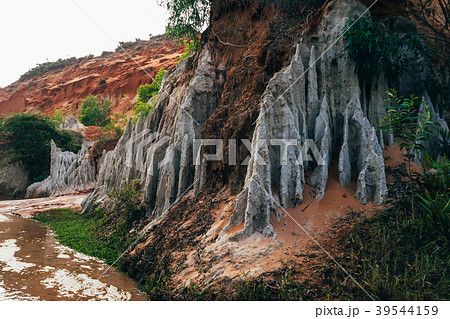 Fairy Stream in Mui Ne in Vietnam. Landmark, red 39544159