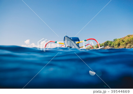 Tradition local boat in ocean, Bali, Indonesia 39544669