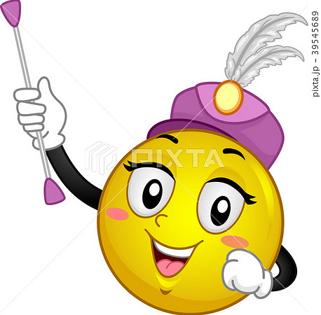 Mascot Smiley Majorette Illustration 39545689