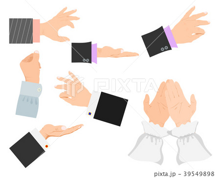 Businessman arm vector hands deafmute gestures 39549898