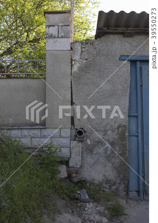 Water drain in the wall. 39550273