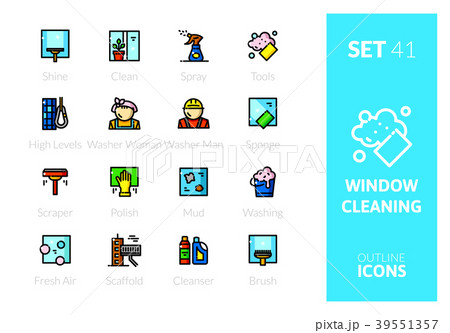 Outline color icons set 39551357