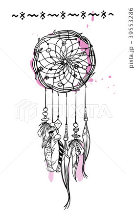 Vector Illustration With Hand Drawn Dream Catcher のイラスト素材 Vector Illustration With Hand Drawn Dream Catcher のイラスト素材