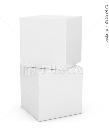 3D Rendering White Boxes on white background 3D Rendering White Boxes on white background 39553471