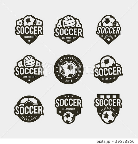 set of football, soccer logos. sport emblems 39553856
