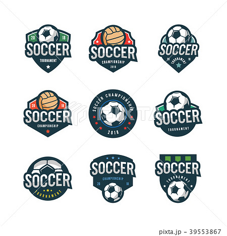 set of football, soccer logos. sport emblems set of football, soccer logos. sport emblems 39553867