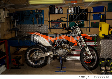 Motorcycle in garage 39555518