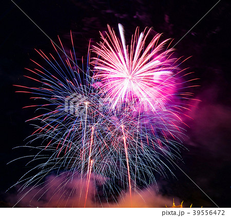 Abstract colored firework background used for  39556472