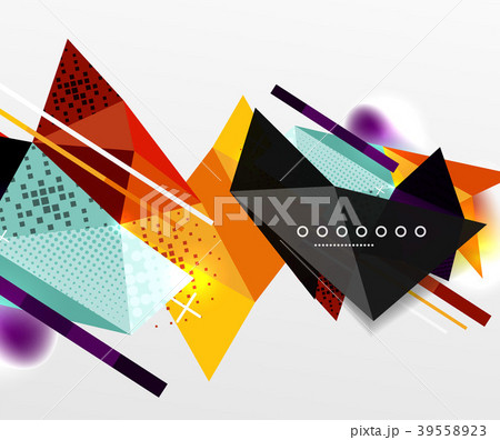 Abstract geometric background, polygonal triangle 39558923