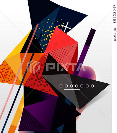 Abstract geometric background, polygonal triangle 39558947