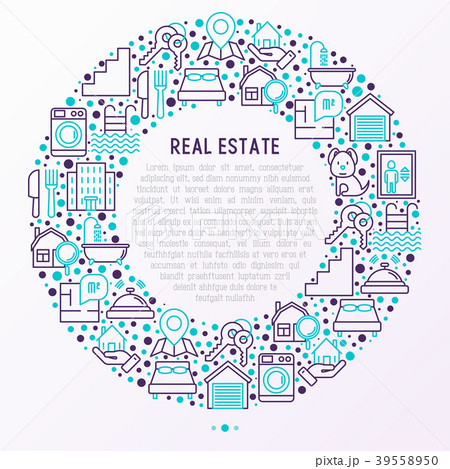 Real estate concept in circle 39558950