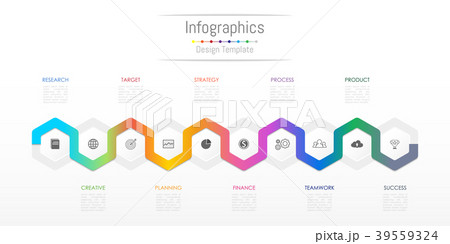 Infographic design elements with 10 options. 39559324