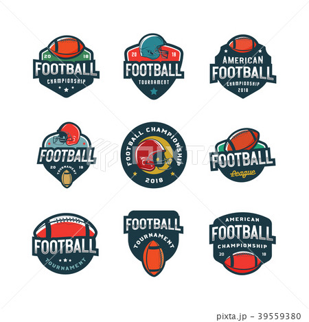 set of american football logos. sport emblems set of american football logos. sport emblems 39559380