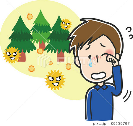 花粉に苦しむ男性のイラスト 花粉に苦しむ男性のイラスト 39559797