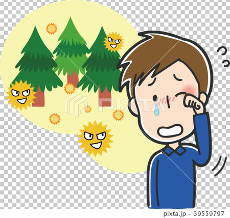 花粉に苦しむ男性のイラスト 花粉に苦しむ男性のイラスト 39559797