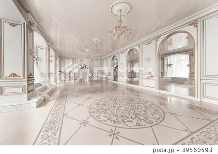 Luxurious vintage interior with fireplace in the Luxurious vintage interior with fireplace in the 39560593