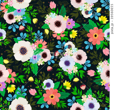 Vector seamless floral pattern Vector seamless floral pattern 39560655