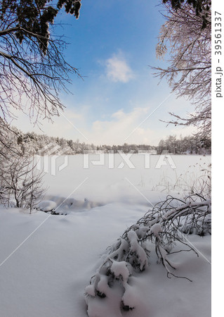 Beautiful winter landscape at the morning 39561337