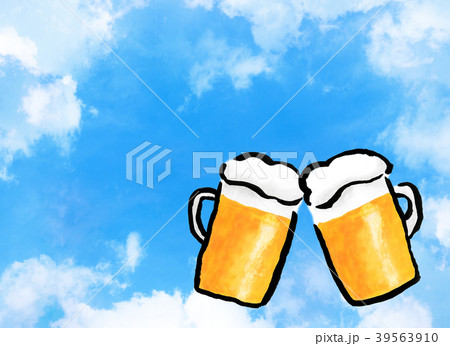 ビール　　手描き水彩 39563910