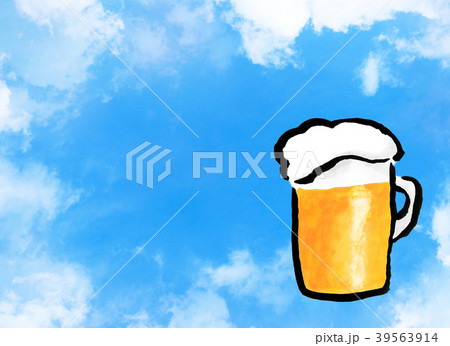 ビール 手描き水彩 ビール 手描き水彩 39563914