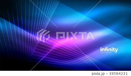 Shiny straight lines on dark background, techno 39564231