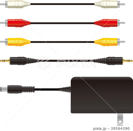 オーディオケーブル Acアダプタのイラスト素材