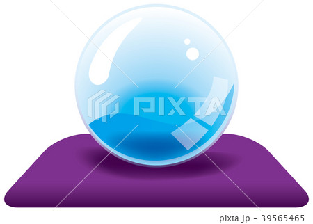 水晶のイメージイラスト ブルーのイラスト素材