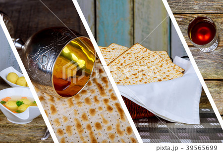 Passover background wine matzoh jewish holiday  39565699