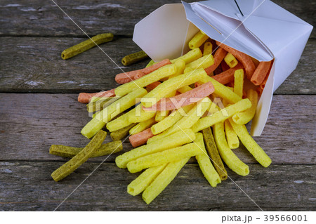 corn chips with spicy sauce on the table closeup 39566001