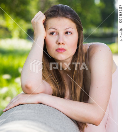 Female is feeling distressed and lonely alone Female is feeling distressed and lonely alone 39568187