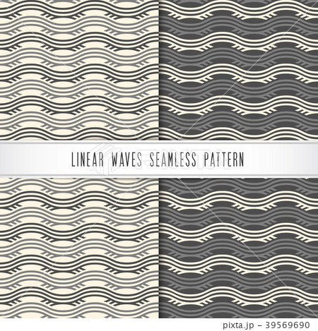 Vector linear waves seamless pattern.  39569690