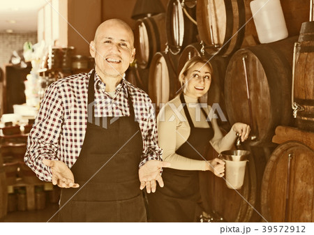 Portrait of two mature wine makers taking wine Portrait of two mature wine makers taking wine 39572912