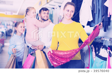 woman looking new red dress 39576040