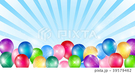 風船　カラフル　光　背景  39579462