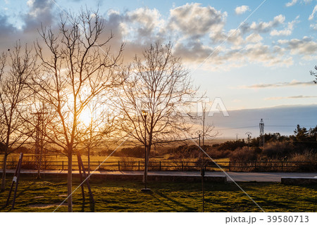 Sunset on countryside 39580713