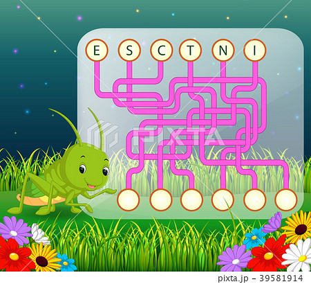 Logic Puzzle Game For Study Englishのイラスト素材 39581914 Pixta