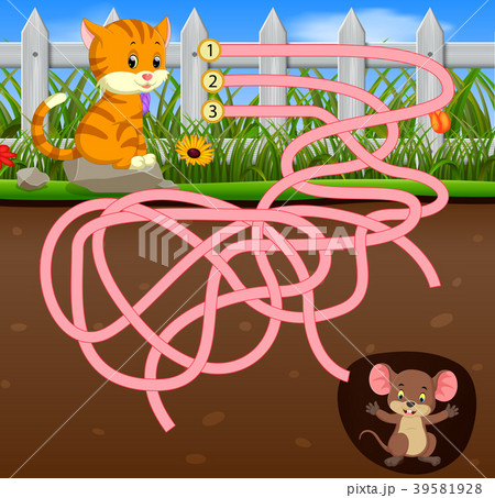Help the cat to find the mouse! 39581928