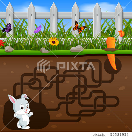 Help the rabbit to find the carrot! 39581932