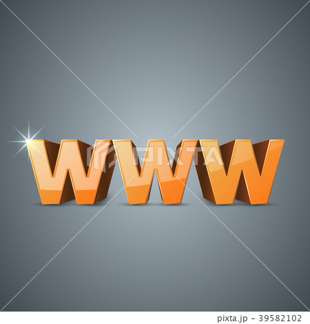Internet, www, web 3d realistic icon. Internet, www, web 3d realistic icon. 39582102