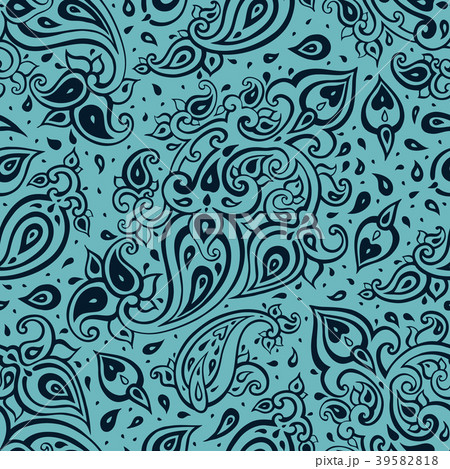 Paisley background. Hand Drawn ornament. Paisley background. Hand Drawn ornament. 39582818