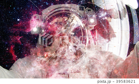 Astronaut in outer space. 39583621