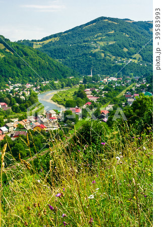Rakhiv town in summer view from the hill Rakhiv town in summer view from the hill 39583993