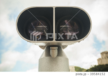 Binocular telescope, closeup vintage toned 39584152