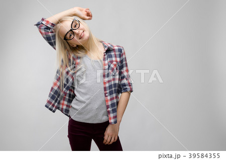 Portrait of attractive sweet adorable blonde Portrait of attractive sweet adorable blonde 39584355